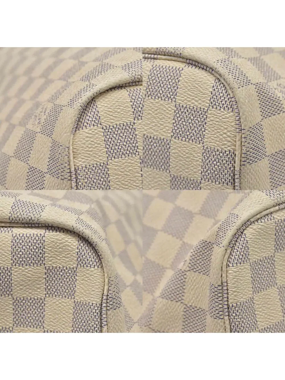 $2170 Louis Vuitton Damier Azur Neverfull MM AR0115